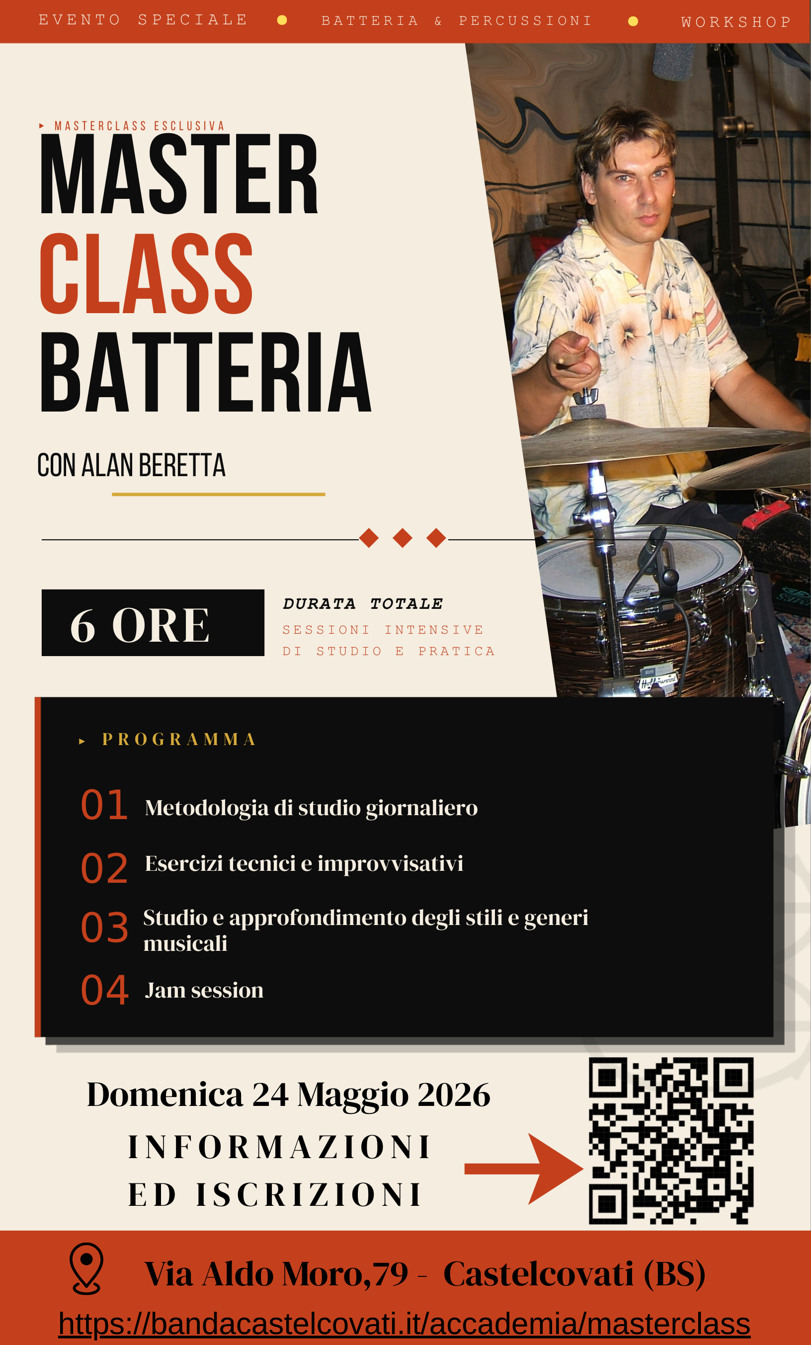 Locandina Masterclass Batteria